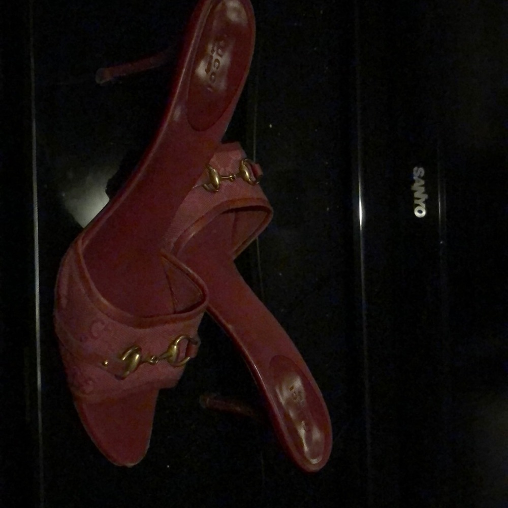 COPY - Gucci slides 2inch heal open toe pink